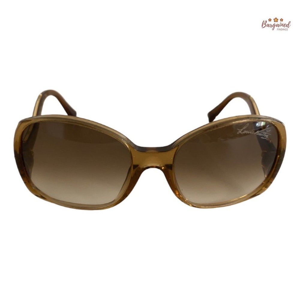 Authentic LOUIS VUITTON Brown Speckling Acetate Frame Gina Sunglasses - Z0052W